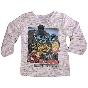 Baby Boy 12m Long Sleeve Graphic Motor-Bike T-Shirt New 🏍